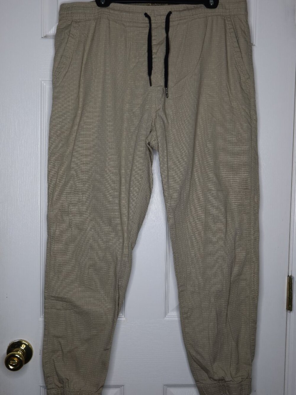 Brooklyn Laundry Premium Co Men's Pull On Pants Tan Khaki LARGE